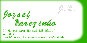 jozsef marczinko business card