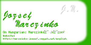 jozsef marczinko business card